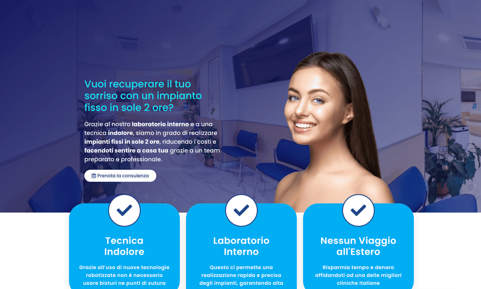 Landing page Lampis Dental Clinic