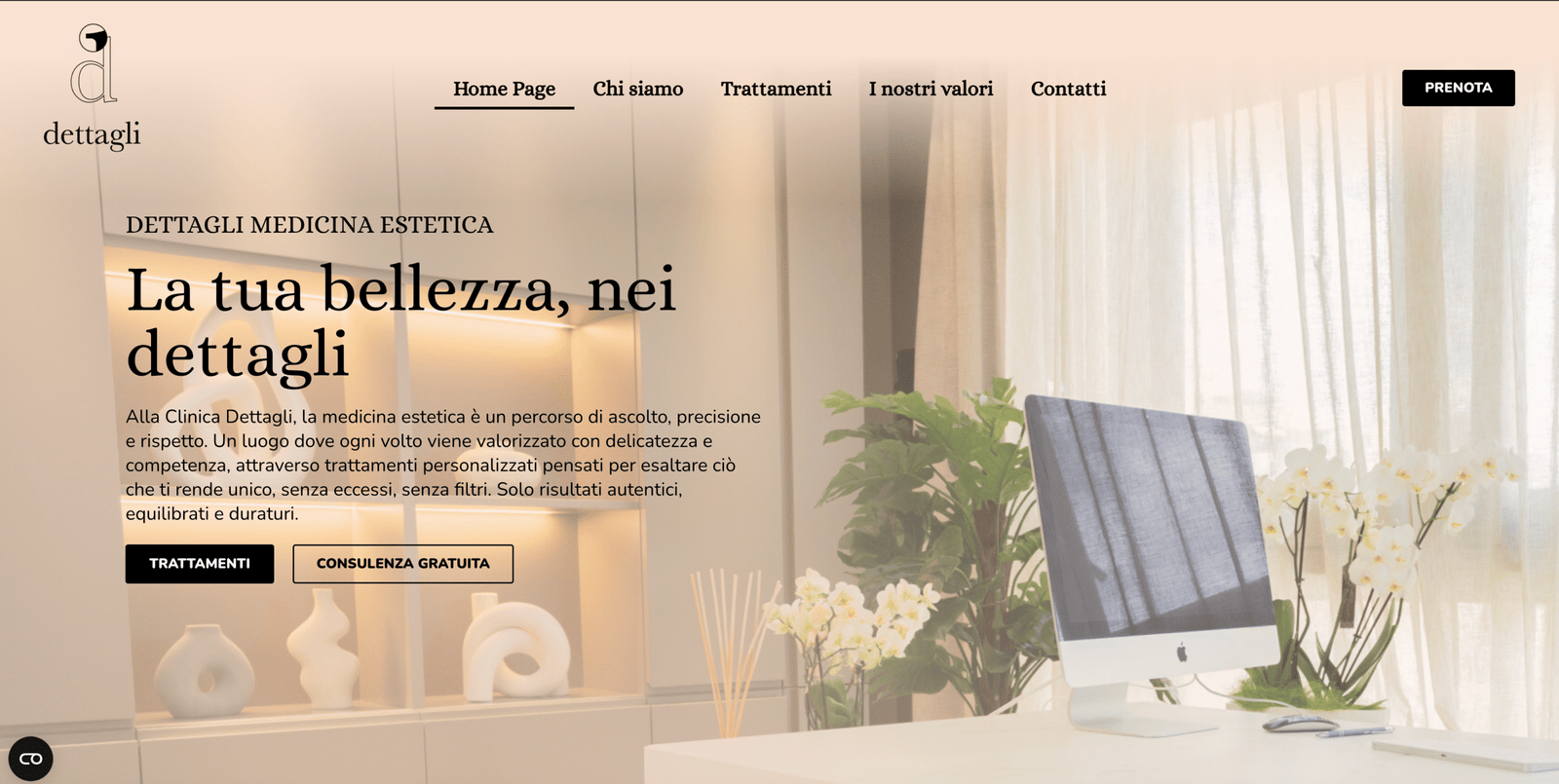 Sito web Clinica Dettagli