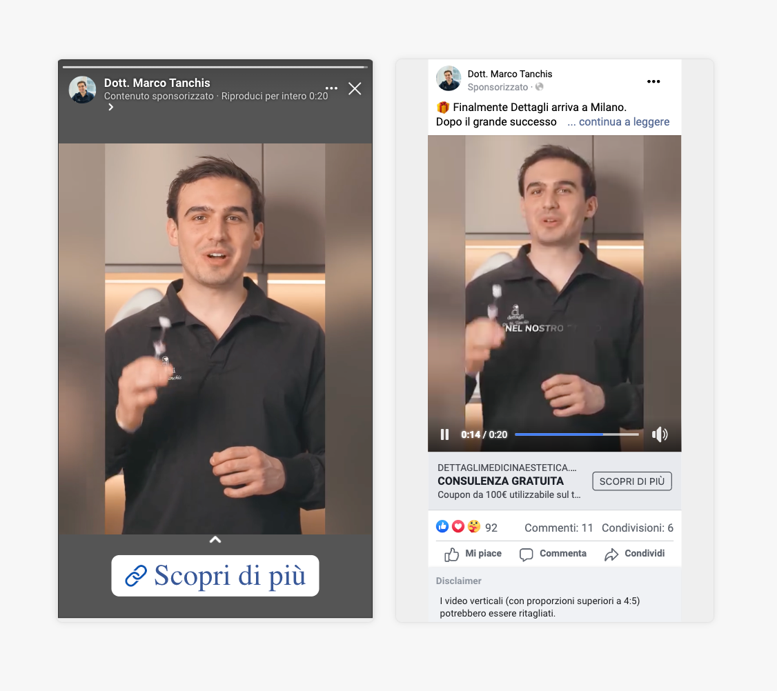 Campagne pubblicitarie Clinica Dettagli